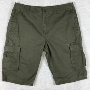 VTG Sean John Mens 36 Green Ultra Baggy Wide Leg Skater Grunge Y2K Cargo Shorts